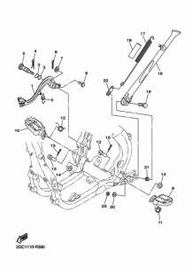 WR450F Stand & footrest