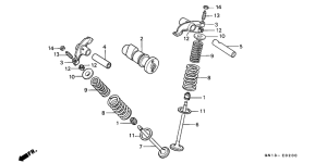 XR80R Распред вал / клапана