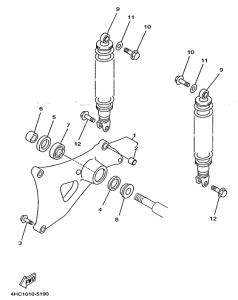YP250 Rear arm. suspension