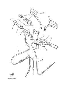 RZ125 ｽﾃｱﾘﾝｸﾞﾊﾝﾄﾞﾙ. ｹｰﾌﾞﾙ