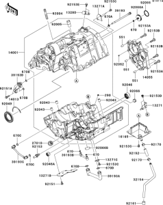 EX650 Crankcase(1 / 2)(er650ae057324-)