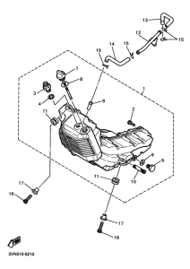 SRX400 Oil tank assy