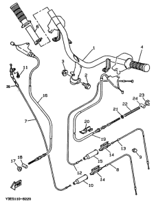 CW50 Steering handle. cable