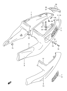 GSX-R600 Обтекатель задний