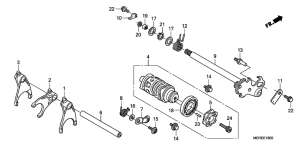 CBF600 (Naked) Вилка переключения передач