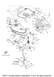 XT250A Топливный бак