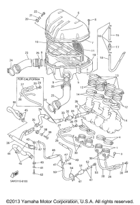 YZF600RT Впускная система