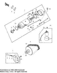 KZ750 LTD Starter motor / starter clutch