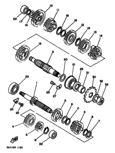 YZ125F Трансмиссия
