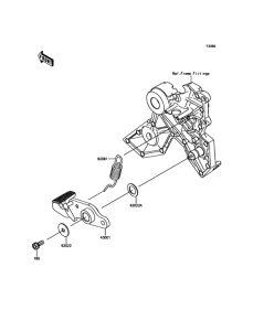 EX650 Педаль тормоза