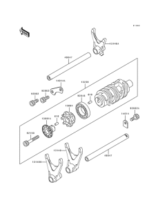 ZX750 Change drum / shift fork