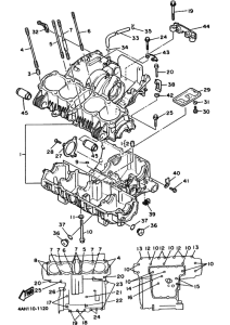 FJ1200 FJ1200B Картер двигателя