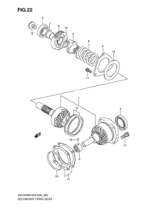 VS1400 Secondary drive gear