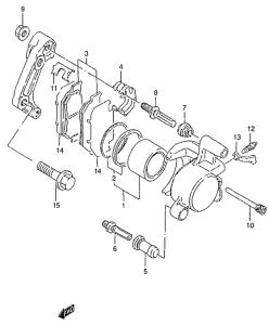 GZ125 Передний суппорт