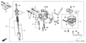 CG125ES Carburetor assy