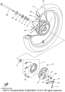 TTR125P Переднее колесо
