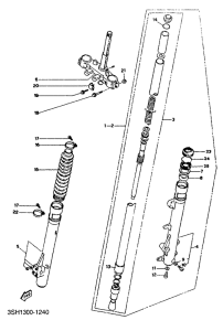 TDR125 Передняя вилка