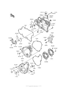 KL650 Крышки двигателя