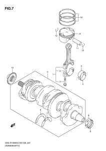 GSX-R1000 Вал коленчатый