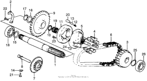 CB550 Primary shaft + chain
