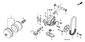 XL700V (ABS) Oil filter / oil pump