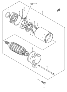 VL1500 Стартерный мотор