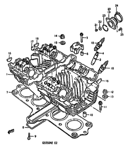 GS550 Головка цилиндров