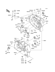 KL250 Картер двигателя