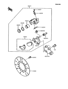 KMX125 Задний тормоз