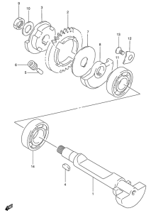 RG125 Балансир кривошипа