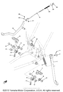 MX125B Stand - footrest - brake pedal