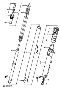 GSX-R1100 Передняя вилка