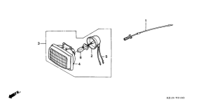 XR250R Блок освещения в сборе
