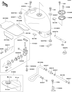 ZX400 Топливный бак