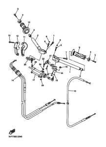 YZF-R1R ( RaceBase) Рулевой рычаг и кабель