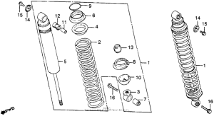 XR250 Задние амортизаторы
