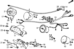 VT1100C Спидометр + тахометр