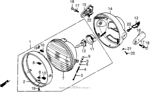 VT500C Headlight 85-86