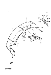 GSX400 Заднее крыло