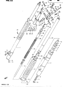 RM500 Вилка передней оси