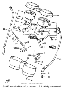 XJ650H Speedometer tachometer