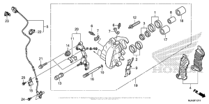VT750CS (ABS) Передний суппорт тормозной