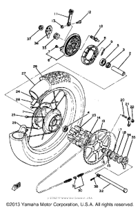XT250H Переднее колесо