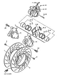 FZX750 Передний тормоз