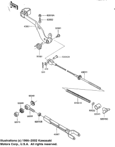 KX125 Педаль тормоза