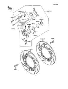 ZX1000 Передний тормоз