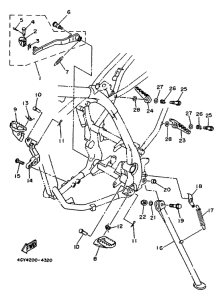 TT250R Stand. footrest