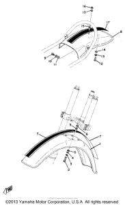 MX250 Front fender - rear fender