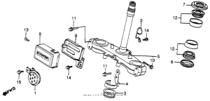 XL500R Xl500r steering stem + horn 82