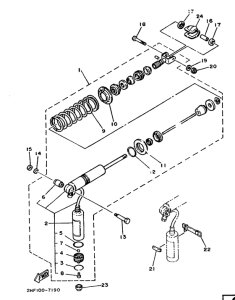 YZ80T Задняя подвеска